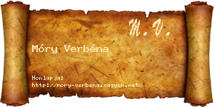 Móry Verbéna névjegykártya